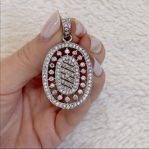 12. Sterling Silver 925 Oval Pendant